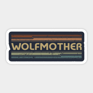 Wolfmother Retro Lines Sticker